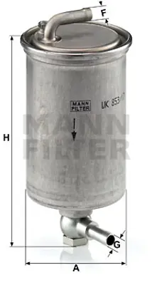 MANN FILTER WK 853/17 Yakıt Fıltresı (Mazot) A4 2,7 Tdı / 3,0 Tdı 06> 