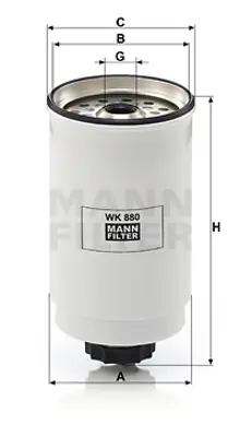 MANN FILTER WK 880 Yakıt Fıltresı Ford 6202100