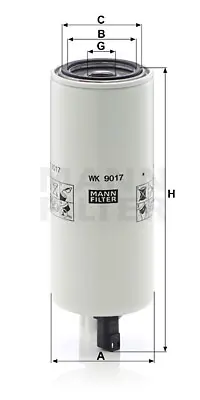 MANN FILTER WK 9017 x Yakıt Fıltresı (Mazot) Cummıns Isb Isc Isl Qsb Qsc Qsl Otokar Navıgo 