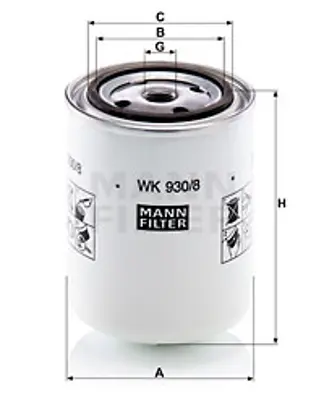 MANN FILTER WK 930/8 Fıltre 