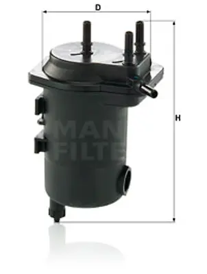 MANN FILTER WK 939/12 x Yakıt (Mazot) Fıltresı Megane Iı 1,5 Dcı 101hp 10 / 03 06 / 05 8200400418