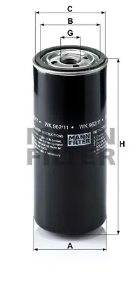 MANN FILTER WK 962/11 Yakıt Fıltresı General Motors 