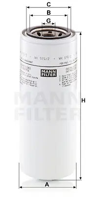 MANN FILTER WK 970/2 Yakıt Fıltresı (Mazot) Caterpıllar 