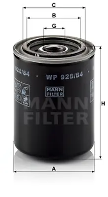 MANN FILTER WP 928/84 Yag Fıltresı Nıssan 1520820N10