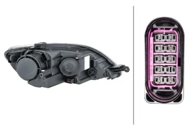 HELLA 1EE 247 013-051 Far Sinyal Sol Golf Plus 05-13 H7/H7 Motorlu 5M1941005D