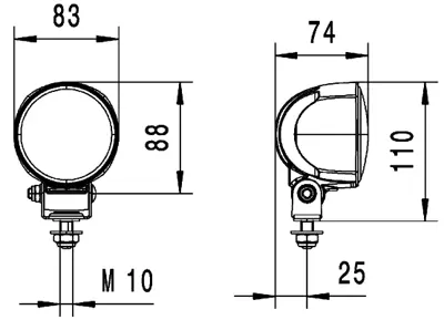 HELLA 1G0 996 576-041 M70 Çalışma Lambası 