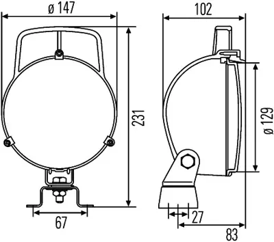 HELLA 1G3 996 001-301 Calısma Lambası Universal Cv 