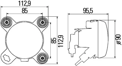 HELLA 1K0 247 043-127 Ana Far (Sag-Sol) - Hymer / Jcb 