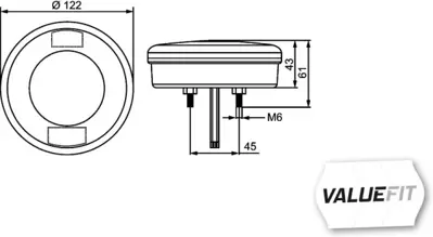 HELLA 2BA 357 027-021 Indıkator  Unıversalcv Valuefıt-122mm Led 