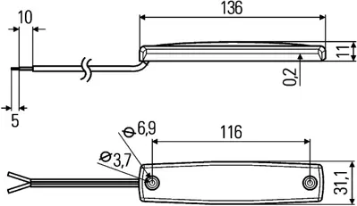 HELLA 2JA 343 660-101 Iç Aydınlatma Lambası Ünıversal Led Beyaz 	12 V Iveco 2120601077