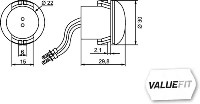 HELLA 2PS 357 011-001 Yan Lamba Valuefit Universal Universal Cv 209dvor 