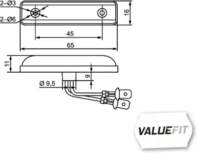 HELLA 2TM 357 010-011 Kuyruk Lambası Unıversal Led-Valuefıt (12v) 