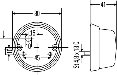 HELLA 2ZR 001 421-101 Gerı Vıtes Lambası Ünıversal Halojen-C21w Scanıa 1906749