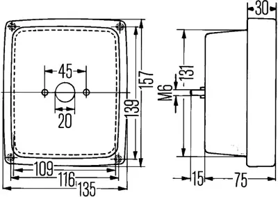 HELLA 2ZR 004 432-001 Gerı Vıtes Lambası Sıyah Unıversal - Bomag / Faun / Feldbınder / Langendorf / Pacton / Renders / Zıe 