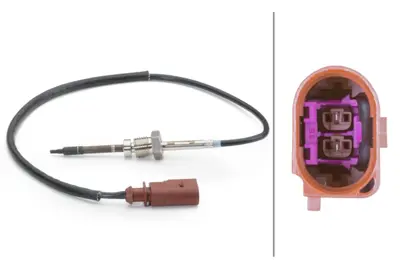 HELLA 6PT 014 494-111 Egzoz Sıcaklıgı Sensoru,2-Kutuplu,Audı  Vw 8K0906088