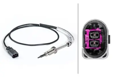 HELLA 6PT 014 494-441 Egzoz Sıcaklıgı Sensoru,2-Kutuplu,Audı  Skoda  Vw 38906088C