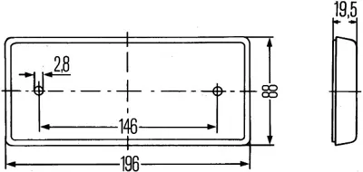 HELLA 8RA 003 734-101 Reflektor Kırmızı Universal 40354 440354 MA14050400