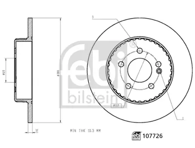 FEBI BILSTEIN 107726 Fren Dıskı Arka A0004230512