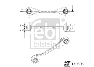 FEBI BILSTEIN 170803 Denge Kolu Arka Alt On Golf Vıı A3 Leon 12> 5Q0501529F