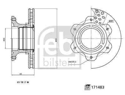 FEBI BILSTEIN 171483 Fren Dıskı Arka Sprınter 905 616cdı 00>06 A9054200072