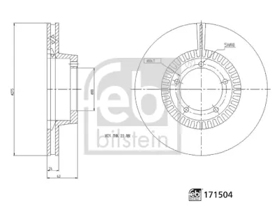 FEBI BILSTEIN 171504 Ldv (Leyland-Daf Vans) Fren Dıskı -  