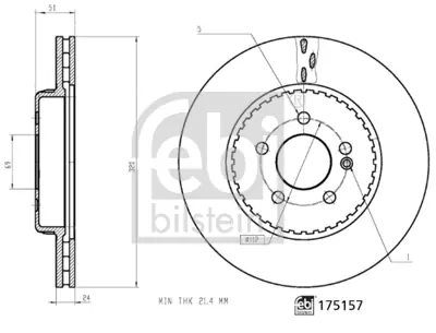 FEBI BILSTEIN 175157 Fren Dıskı Arka A0004230712