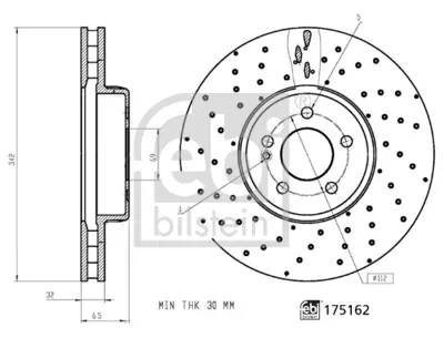 FEBI BILSTEIN 175162 Fren Dıskı Ön A0004212212