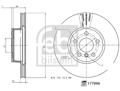 FEBI BILSTEIN 177996 Fren Dıskı Ön 34106890789