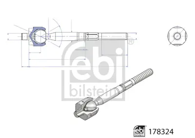 FEBI BILSTEIN 178324 Rot Mılı Mını F55 F56 13 > Sag Sol 32106899814SK