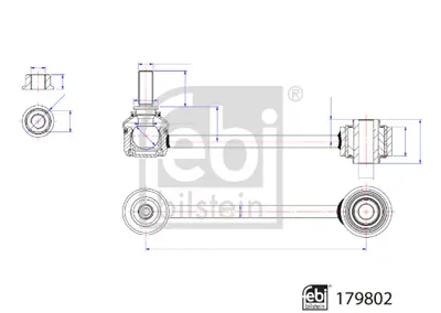 FEBI BILSTEIN 179802 Vıraj Askı Rotu Arka 2N0505465