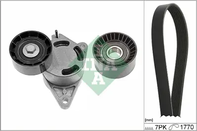 INA 529 0136 10 V Kayıs Setı Gergı+kayıs+serbest Rulman Escape Iv 06> 2.2 Dcı 8660004403