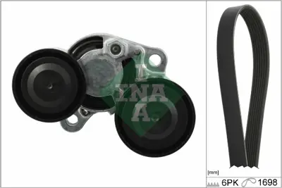 INA 529 0206 10 V Kayıs Gergı Kutugu + Kayıs Bmw Bmw F10 F20 F22 E90 F30 E92 F34 F32 F36 F01 F07 E84 F25 F26 F16 F15 8512067 8519128