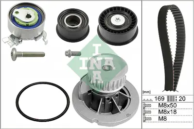 INA 530 0078 32 Trıger Setı + Devırdaım Z14xe Z16xe Z18xe Corsa C Astra G Astra H Vectra C Merıva B Zafıra B 9199592