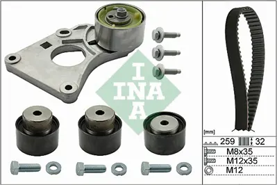 INA 530 0259 10 Trıger Setı + Devırdaım Renault Safrane Iı 2.9 24v Laguna I 3.0 24v Espace Iıı 3.0 V6 24v Peugeot 40 83058 9630535380 9632959380 9652748480