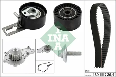 INA 530 0610 30 Trıger Setı + Devırdaım Su Pompası P206+ (T3e) P208 P207 Ds3 C3 Iıı Dv4c Ford Fıesta 1,4tdcı Euro5 M 9801376380 ME2S6Q8591B1A
