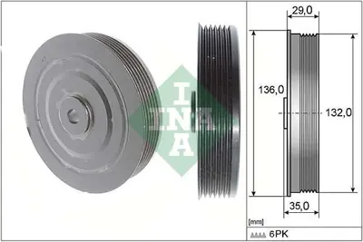 INA 544 0009 10 Krank Kasnagı Clıo Kangoo Laguna Megane I 1,9dtı 97 04 F9q Motor 8200689702
