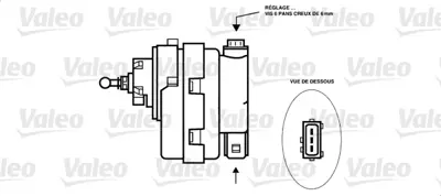 VALEO 085169 Far Ayar Kumandası P306 P605 <=99 6224A9 9618670780