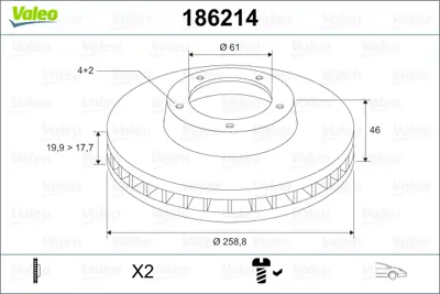 VALEO 186214 On Fren Aynası (Dıskı) R12 Toros 7701204284