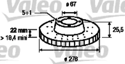 VALEO 186783 Fren Dıskı On A-Class W168 01>04 A1684210712