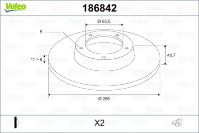 VALEO 186842 Arka Fren (Aynası) Dıskı Focus Iı Cb4 04>11 C-Max (Dm2)  07>09 Volvo  V50 04>12 C30 06>12  C70 Iı  0 1748745