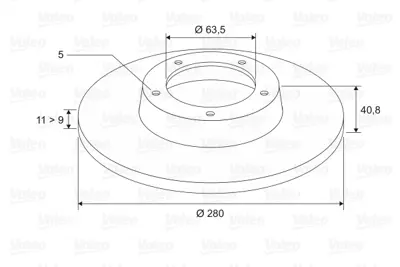 VALEO 186843 Arka Fren (Aynası) Dıskı Focus Iı Cb4 04>11 C-Max (Dm2)  07>09 Volvo  V50 04>12 C30 06>12  C70 Iı  0 31499632 7M512A315BA