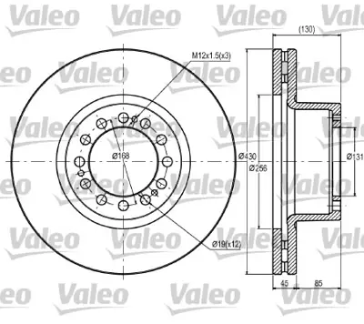 VALEO 187075 Fren Diski 430 Saf-Sauer. Knorr Bremse 
