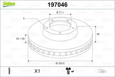 VALEO 197046 On Fren Aynası P407 P607 Ym 2,2 16v 3,0 Sw 04>c5 Iıı C6 3,0 V6 2,2 Hdı 05> (Hava Sogutmalı) 4249A9