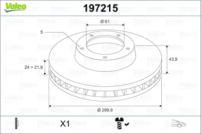 VALEO 197215 Fren Dıskı (On) / (X1) Ren Scenıc Iı 7701208849