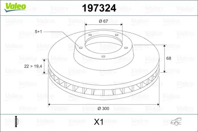 VALEO 197324 Fren Dıskı Arka X204 09>15 W211 02>08 C219 04>10 C218 14>17 W212 09>15 S212 09>13 A2114230912