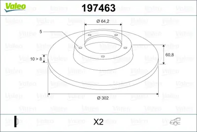 VALEO 197463 Arka Fren Aynası (Tk) Cr V Mk Iıı 06 10 Cr V 10> 42510T1GG01