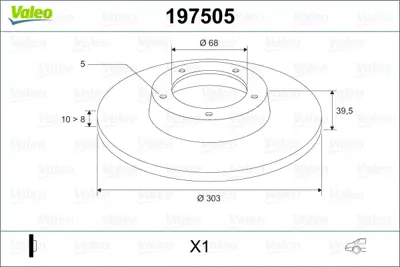 VALEO 197505 Arka Fren Aynası Duz Mazda Cx 5 11> 303x5 K01126251C