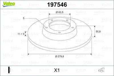 VALEO 197546 Arka Fren Dısk Aynası Yenı Connect Chc 1.6 /1.5 Tdcı  15> C-Max 12>  Kuga Iı 13>20  Grand C-Max (Dxa 1829615