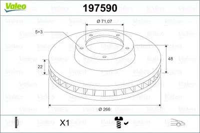 VALEO 197590 Fren Diski Ön X2 Peugeot 308 Iı 13 1610704680