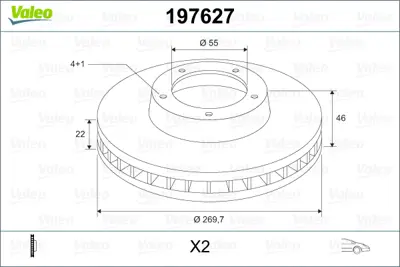 VALEO 197627 Fren Dıskı (Ön) (X2) Mazda Mx-5 05.98>10.05 N0YY3325X